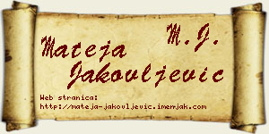 Mateja Jakovljević vizit kartica